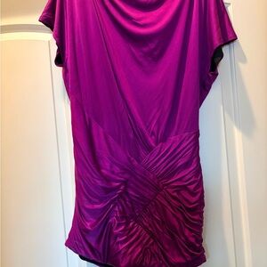 Foley + Corinna Draped Ruched Silk Mini Dress